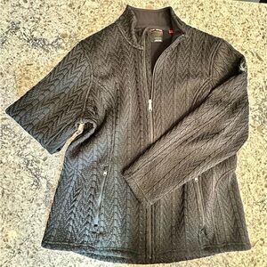 Spyder Women's Black Cable Knit Jacket